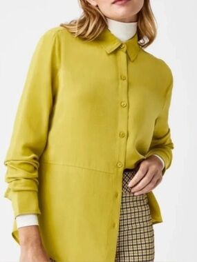 Spanx silk blouse top